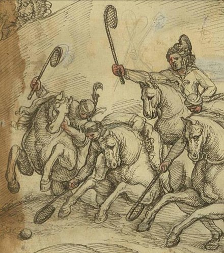 The Georgians Playing Polo in the Kingdom of Imereti, by Italian missionary Teramo Castelli, 1640.