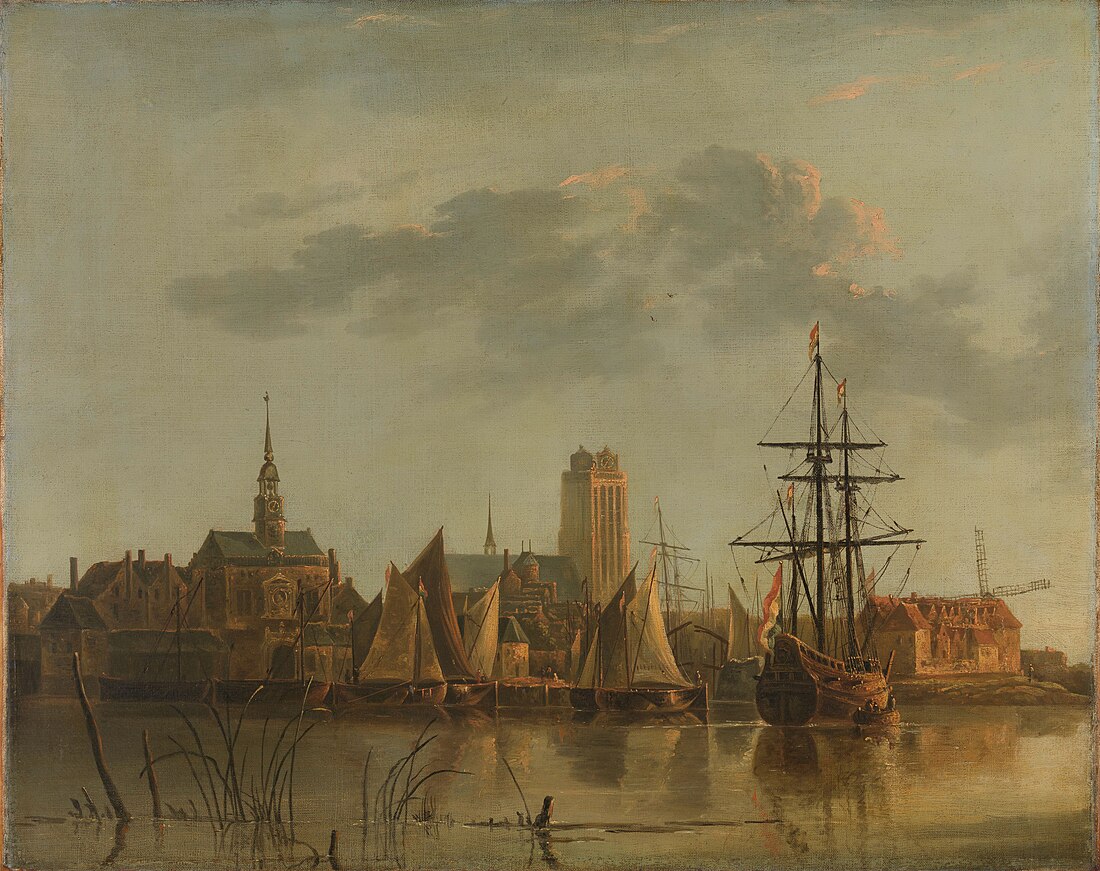 File:Gezicht op Dordrecht bij zonsondergang Rijksmuseum SK-C-123.jpeg