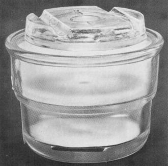 A Glasmine 43, a World War 2 anti-personnel mine made from glass. Catalogue of Enemy Ordnance Material, US Office of the Chief of Ordnance, 1945 Glasmine 43.png