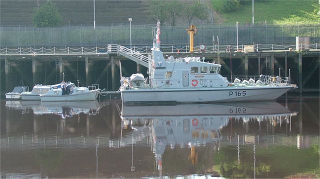 HMS Example on the River Tyne at HMS Calliope, Gateshead