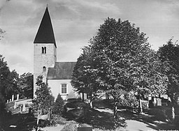 Hardemo kyrka på 1930-talet. Foto: Sam Lindskog.