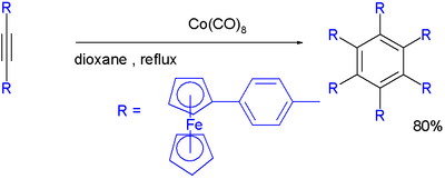 Synthese van Hexakis(4-ferrocenylfenyl)benzeen