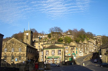 Holmfirth Parish Church seen from the town centre