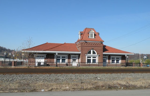 Homestead Pennsylvania Railroad Station, built circa 1890, on Amity Street in Homestead