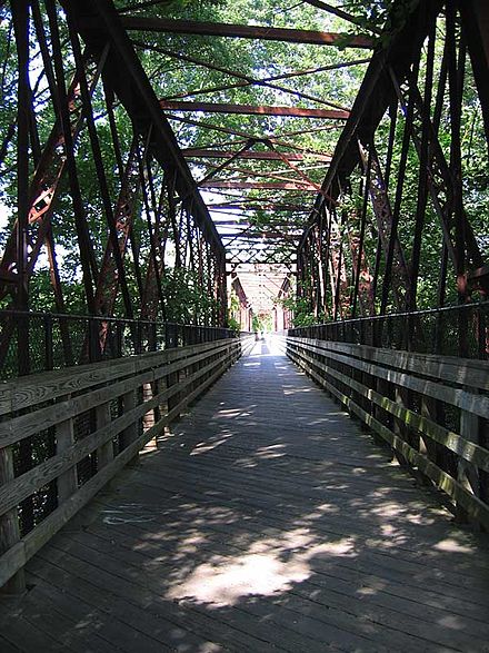 The Norwottuck Rail Trail Bridge across the Connecticut River