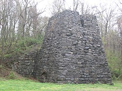 Illinois Iron Furnace, a historic site in the township