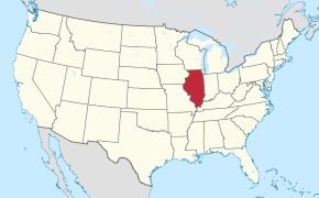Localizarea Illinois in the United States