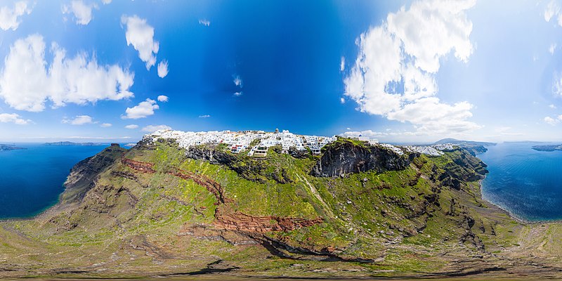 File:Imerovigli view from drone - Santorini.jpg