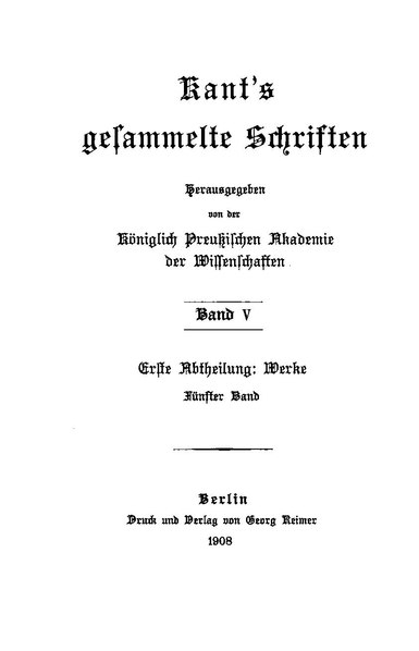 Fil:Immanuel Kant's gesammelte Schriften. Band 5 - Kritik der Urteilskraft.pdf