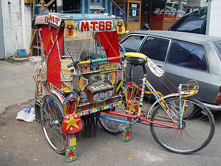 Becak in Bandung