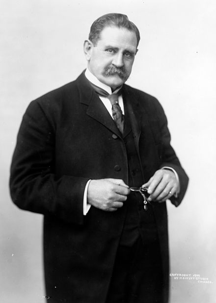 Jacob Dickinson, bw photo portrait standing, 1909.jpg