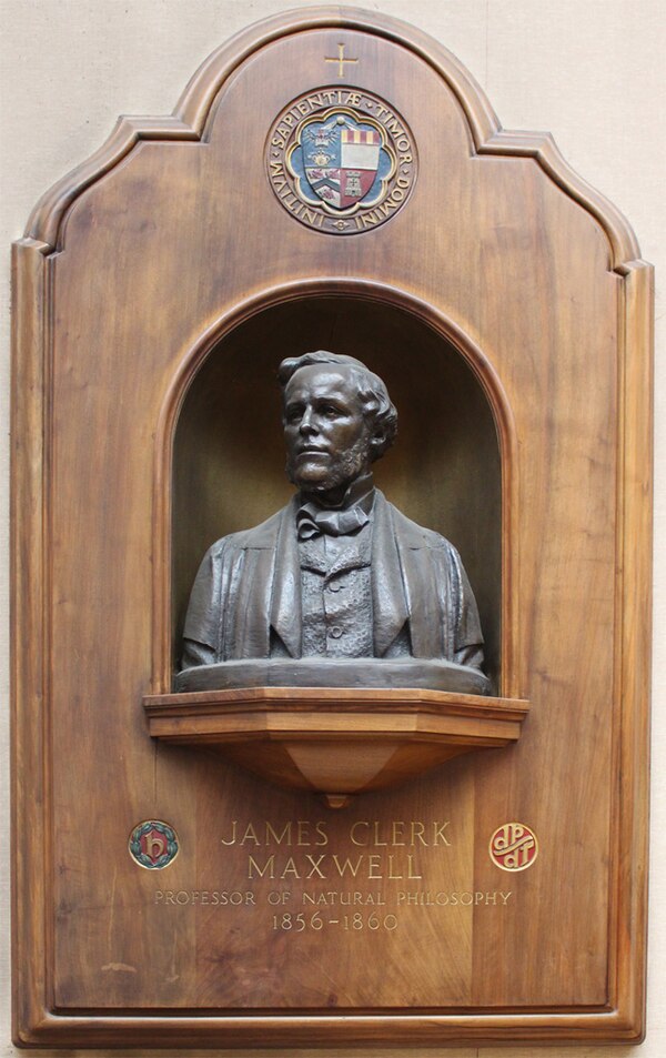 Bust of James Clerk Maxwell by Charles d’Orville Pilkington Jackson. Located in Marischal College, Aberdeen, Scotland