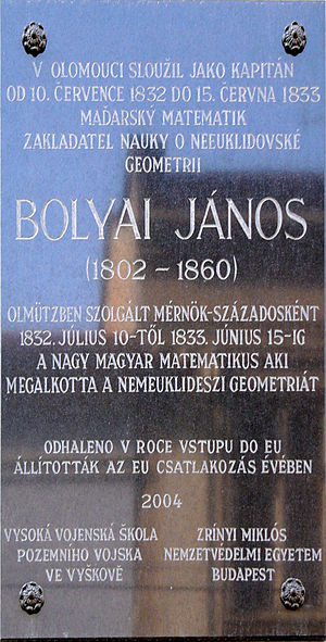 János Bolyai: Život, Matematická práce, Odkazy