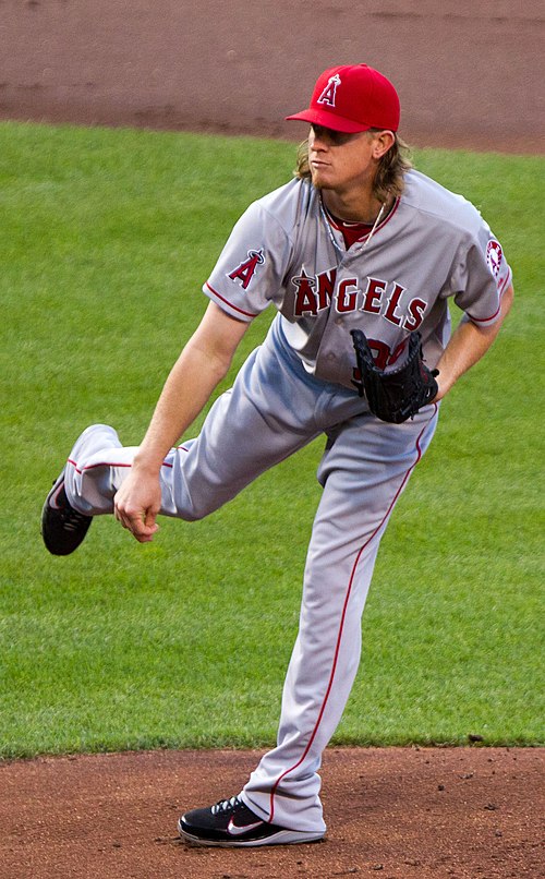 Weaver with the Angels in 2012