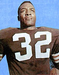 Brown on a 1959 Topps football card, with the Browns uniform