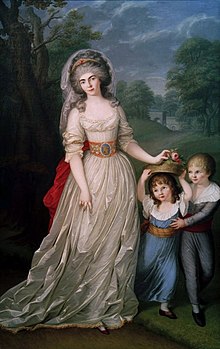 Princess Augusta with her brother and mother, 1791 (Source: Wikimedia)