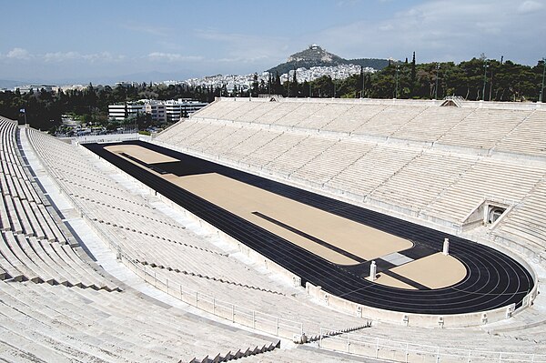 Panathinaiko Stadium, where the event was held