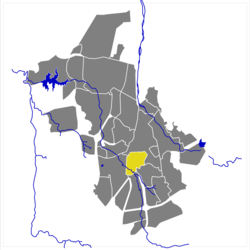 Map of the southern industrial area in the urban area of ​​Windhoek