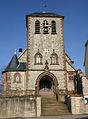 kath. Pfarrkirche „St. Mauritius“ mit angebautem Römerturm (Rundturm), Straße am Römerturm