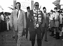The Hon Keith Wookey & Tunku Abdul Rahman, Prime Minister of Malaya and then Malaysia KeithTenku.jpg