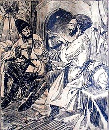 Khalil-Bek Musayasul. Umma Khan of Avary hosting the Georgian prince Alexander.jpg