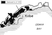 Extent of destroyed areas of Kobe as surveyed in 1946 Kobe destroyed areas.png