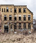 Factory building in the yard