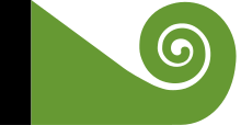 The Hundertwasser koru flag, designed by the Austrian emigre artist Friedensreich Hundertwasser (1983) Koru flag.svg