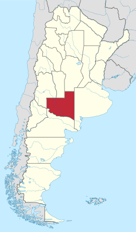 ला पांपाचे आर्जेन्टिना देशाच्या नकाशातील स्थान