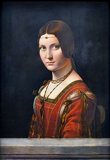 <i>La Belle Ferronnière</i> Painting by Leonardo da Vinci (Louvre INV 778)