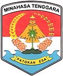 Lambang pertama Kabupaten Minahasa Tenggara (2007-2010).[6]