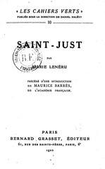 Marie Lenéru, Saint-Just, 1922    