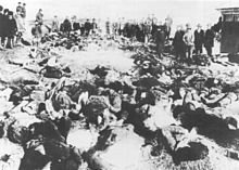 Bodies immediately after the Lena massacre of striking goldfield workers in 1912 Lena 17 04 1912.jpg