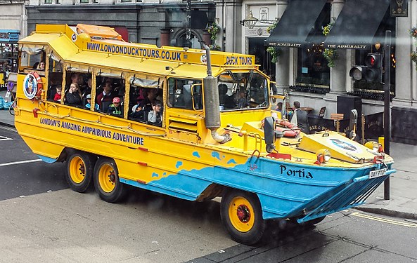 Amphibious tour-bus used in London