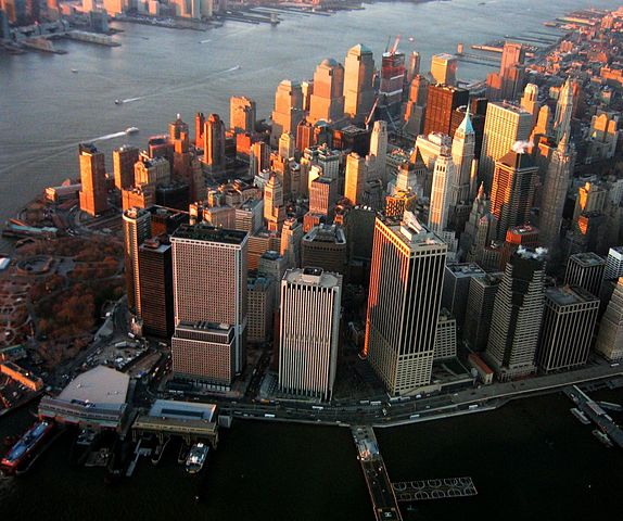 Lower Manhattan, also known as the Financial District, New York City's original downtown and fourth-most populous downtown in the United States