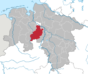 Lage des Landkreis Diepholz in Niedersachsen (anklickbare Karte)