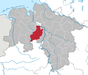 Li position de Subdistrict Diepholz in Infra Saxonia