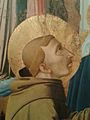 Detail van het gezicht van St. Francis