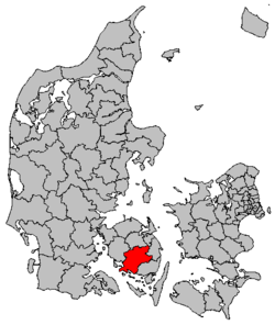 Položaj općine Faaborg-Midtfyn na karti Danske