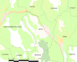 Mapa obce Argis