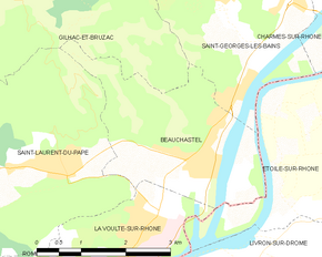 Poziția localității Beauchastel
