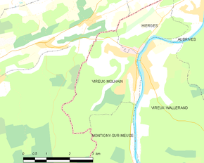 Poziția localității Vireux-Molhain