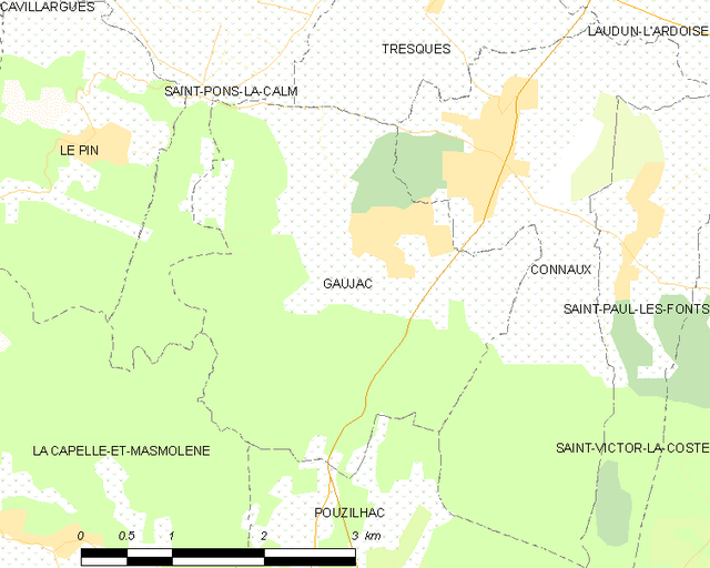 Gaujac - Localizazion