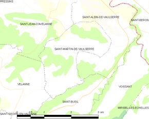 Poziția localității Saint-Martin-de-Vaulserre
