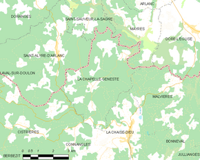 Poziția localității La Chapelle-Geneste