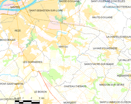Mapa obce Vertou