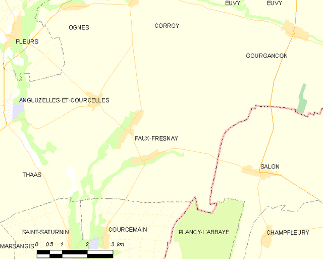 Poziția localității Faux-Fresnay
