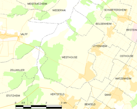 Mapa obce Westhouse