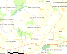 Mapa obce Épineu-le-Chevreuil