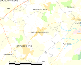 Mapa obce Saint-Georges-du-Bois